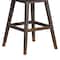 Armen Living Basila Swivel Bar Stool in Gray Oak Wood Finish with Gray Fabric 840254332249 - alternate 9